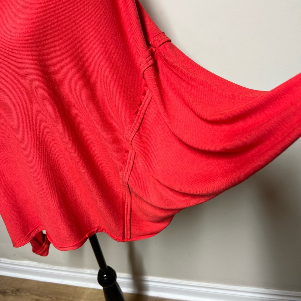 NWOT Free People We The Free Red Slouchy Dolman Sleeve Turtleneck Sweater Sz S - Picture 6 of 8
